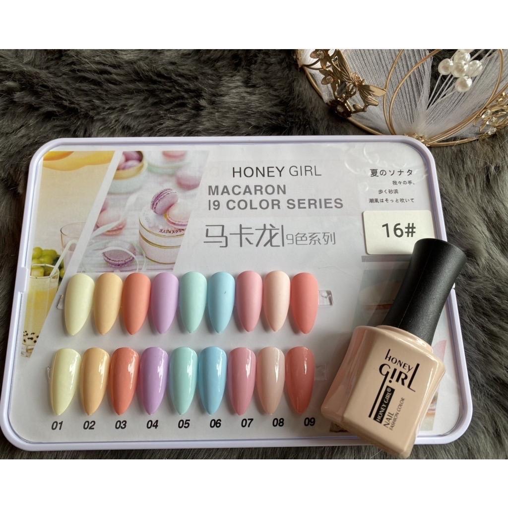 Set Sơn Gel HONEY GIRL 9 Màu Tông Pastel Mùa Hè Tặng Kèm Bảng Màu Cao Cấp 15ml, Đậm Đặc Lên Móng Màu Chuẩn Bóng Bền Women