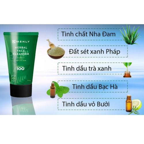 Sữa rửa mặt thiên nhiên cho nam giới MENLY kiểm soát nhờn, ngừa mụn, sáng da 100g