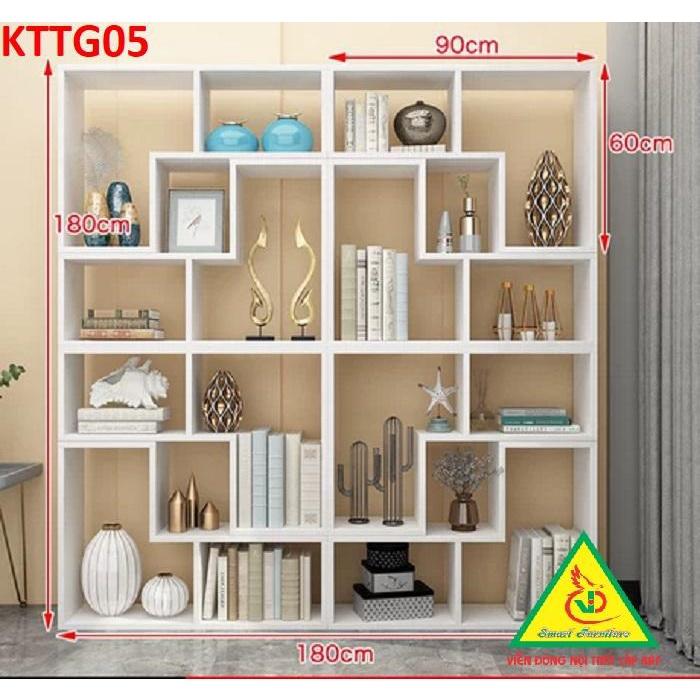 Kệ sách để sàn, kệ sách tự đứng, kệ trang trí KTTG05 - Nội thất lắp ráp Viendong Adv