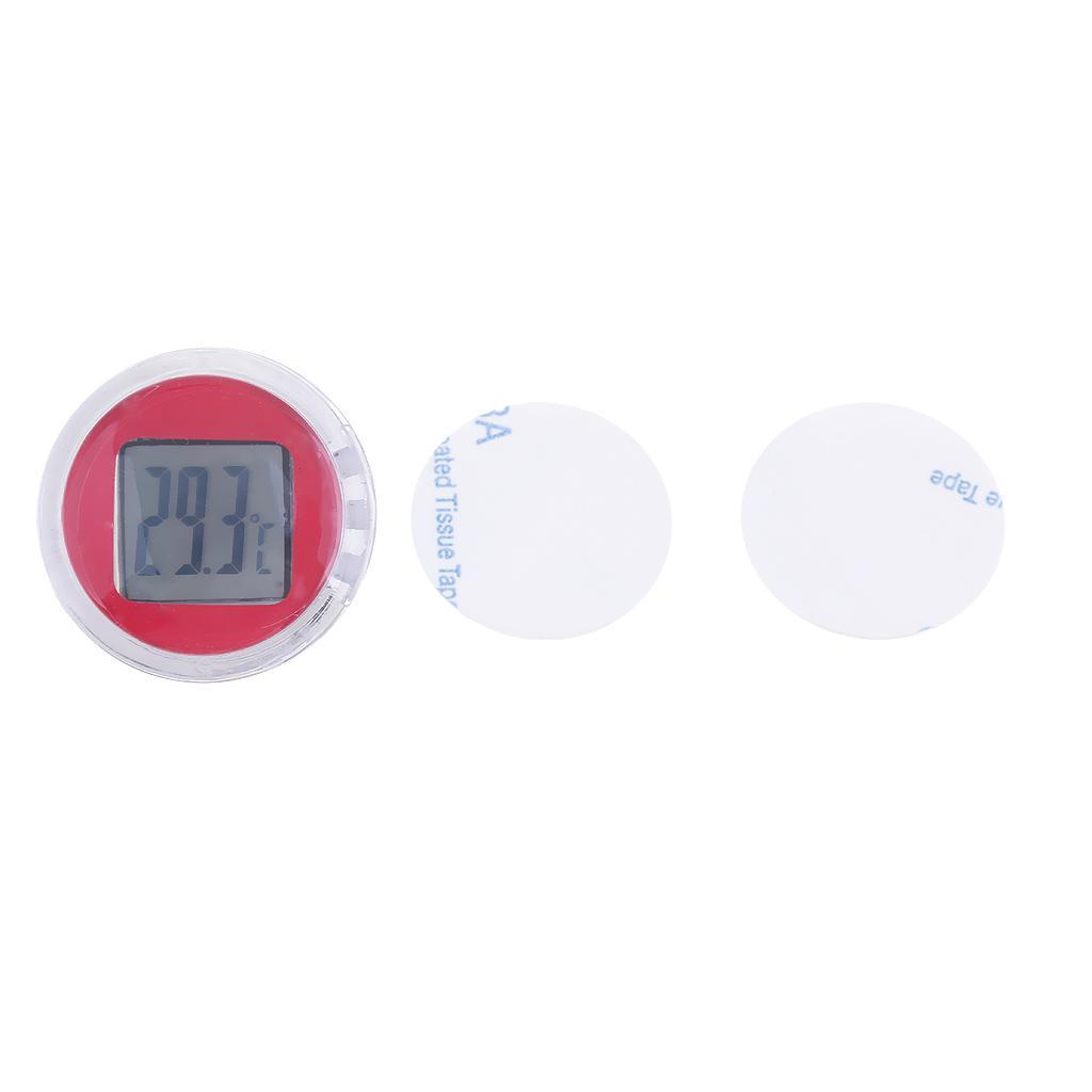 Motorcycle  Temperature Gauge - Digital Display - Red