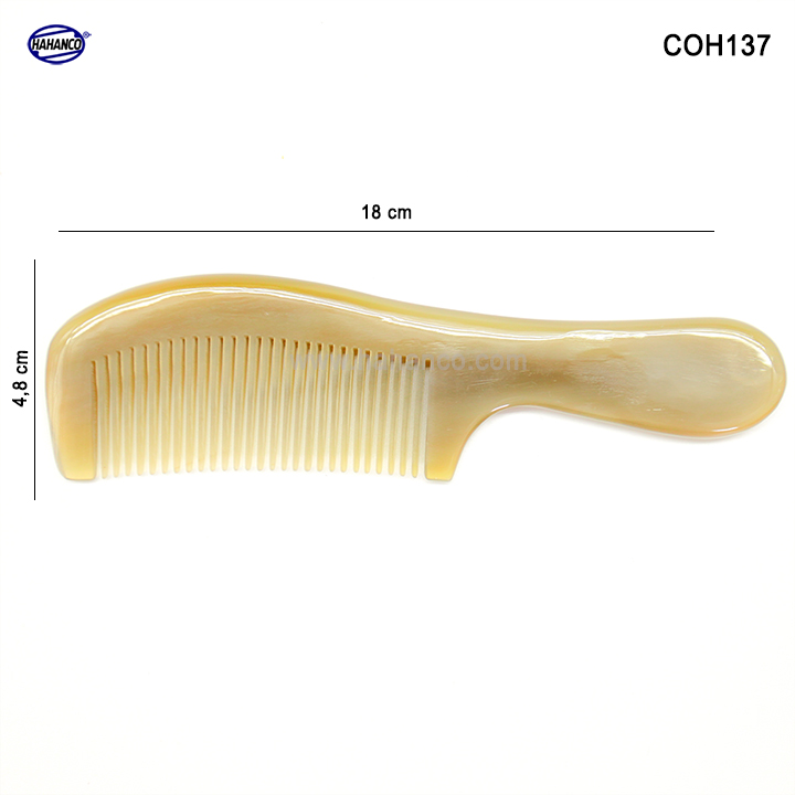 Lược sừng xuất Nhật (Size: L - 18cm) COH137 - Lược chuôi trơn tru đơn giản tiện ích - Chăm sóc tóc