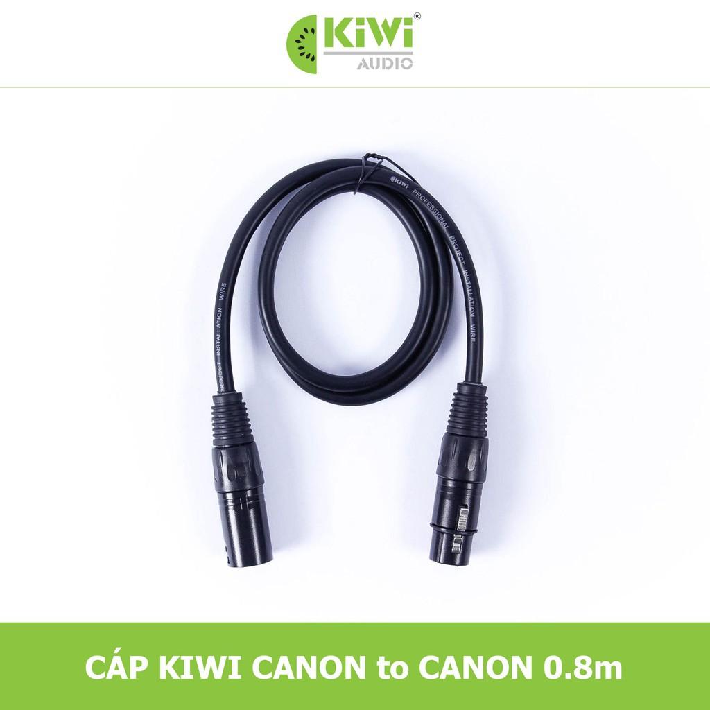 DÂY TÍN HIỆU 2 ĐẦU CANON ĐỰC CÁI BẰNG ĐỒNG DÀI 0,8,CHÍNH HÃNG KIWI