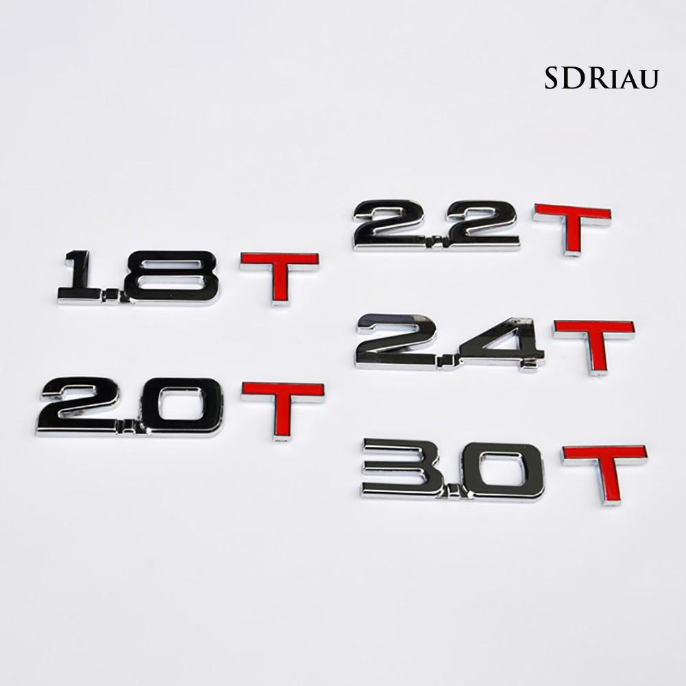 Sticker Kim Loại 3d Dán Trang Trí Xe Hơi 1.6 1.8 2.0 3.0 T
