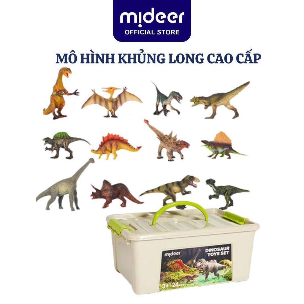 Mô hình khủng long mini cao su mềm Mideer Dinosaur Toys Set jurassic world T-rex spinosaurus