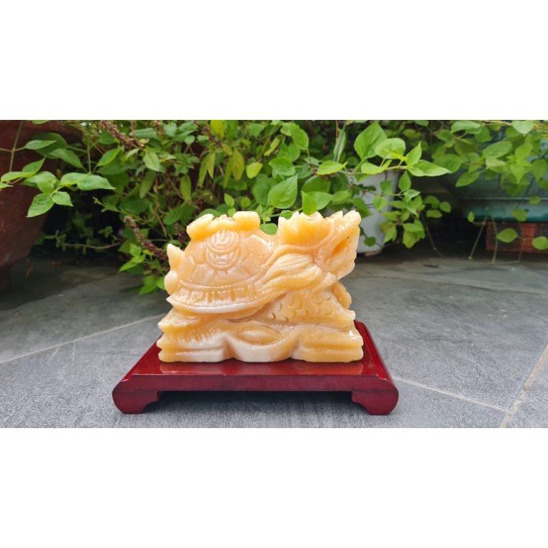 Long Quy đá Ngọc Hoàng Long nguyên khối 10cm, 12cm