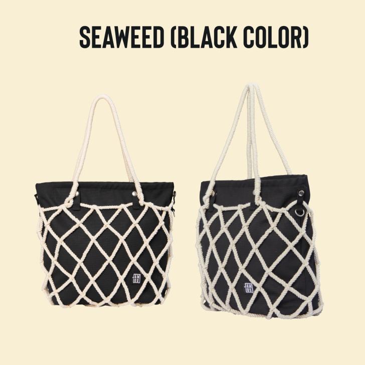 Túi tote thời trang vải canvas phối dây macrame thủ công PASTA TOTE JAMLOS