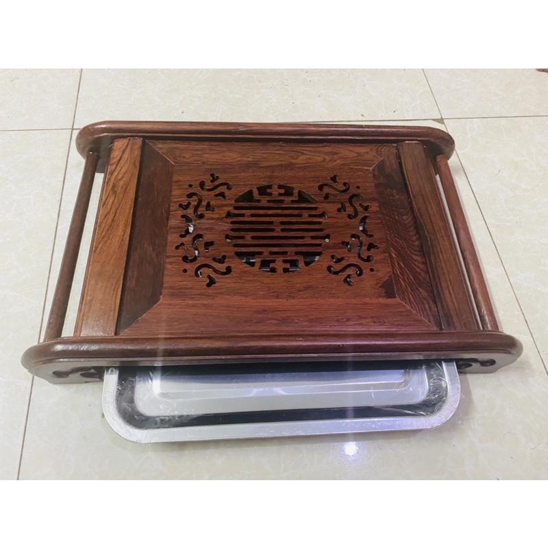 Khay trà gỗ cẩm sang trọng