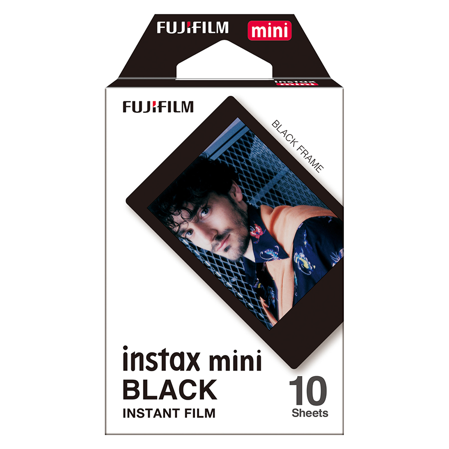 Hộp Film Fujifilm Mini 10 Tấm Black Frame - Hàng Chính Hãng