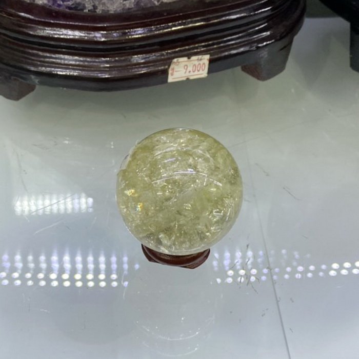 Quả Cầu Đá Thạch Anh Vàng - Đá Phong Thủy Thạch Anh