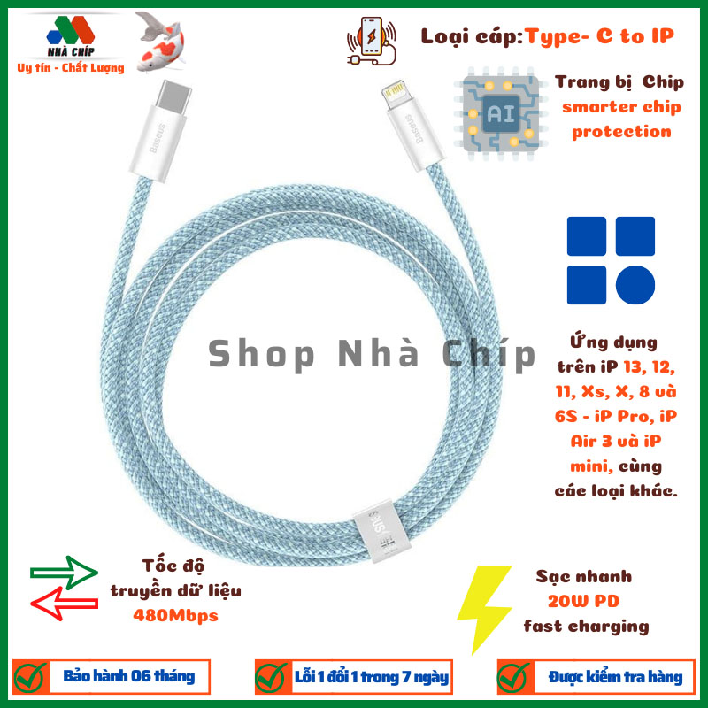 Cáp sạc nhanh siêu bền C to IP Baseus Dynamic Series FAST CHARGING DATA CABLE 20W dùng cho IP 13,12,... - Hàng chính hãng