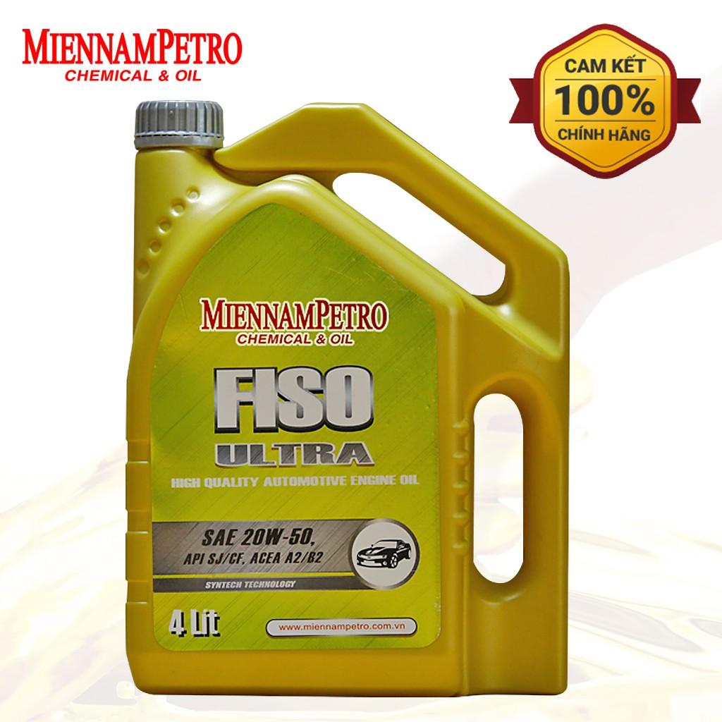 Dầu Nhớt Tổng Hợp MiennamPetro Fiso Ultra 20W-50 API SJ/CF 4L Bảo Vệ Và Chống Ăn Mòn Động Cơ Xe Ô Tô, Xe Khách Cao Cấp