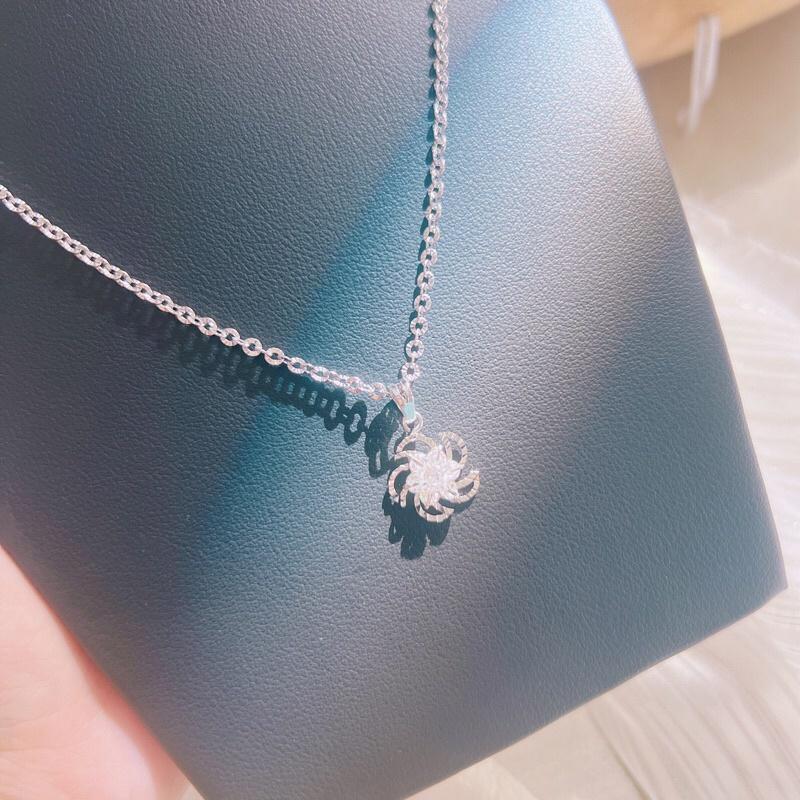 Dây chuyền công khế kèm mặt hoa xoáy siêu đẹp không đen không gỉ