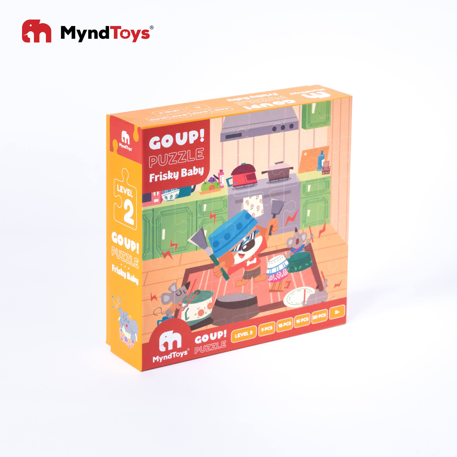 Đồ Chơi Xếp Hình Myndtoys - Go Up! Puzzle Level 2 - Frisky Baby Dành Cho Các Bé Từ 2 Tuổi