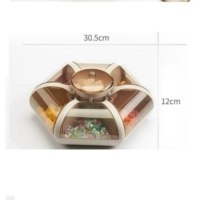Khay mứt, Khay Đựng Bánh Kẹo 6 Cánh Hoa Tự Bung, Sang Chảnh, Lịch Sự, Mẫu Mới Nhất Tết 2021