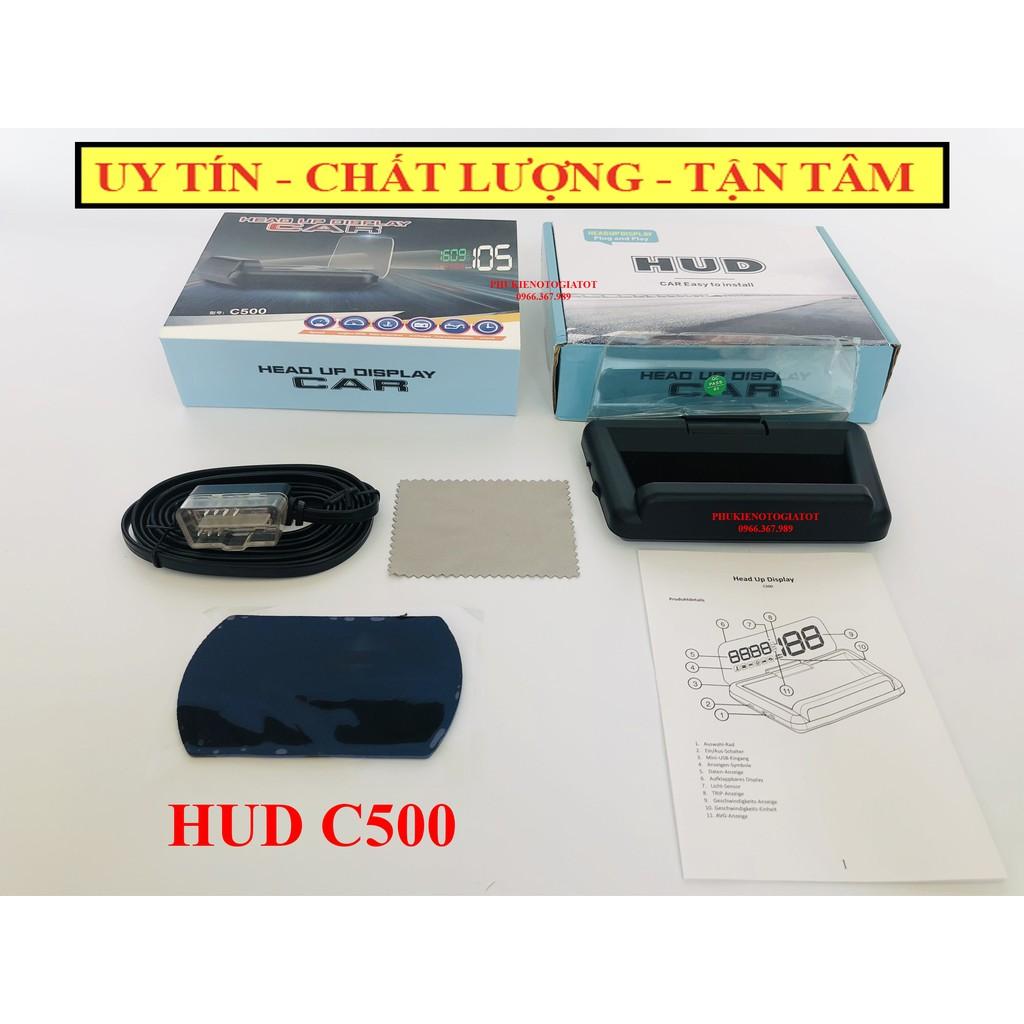 Màn hình HUD C500 hiển thị tốc độ trên kính lái