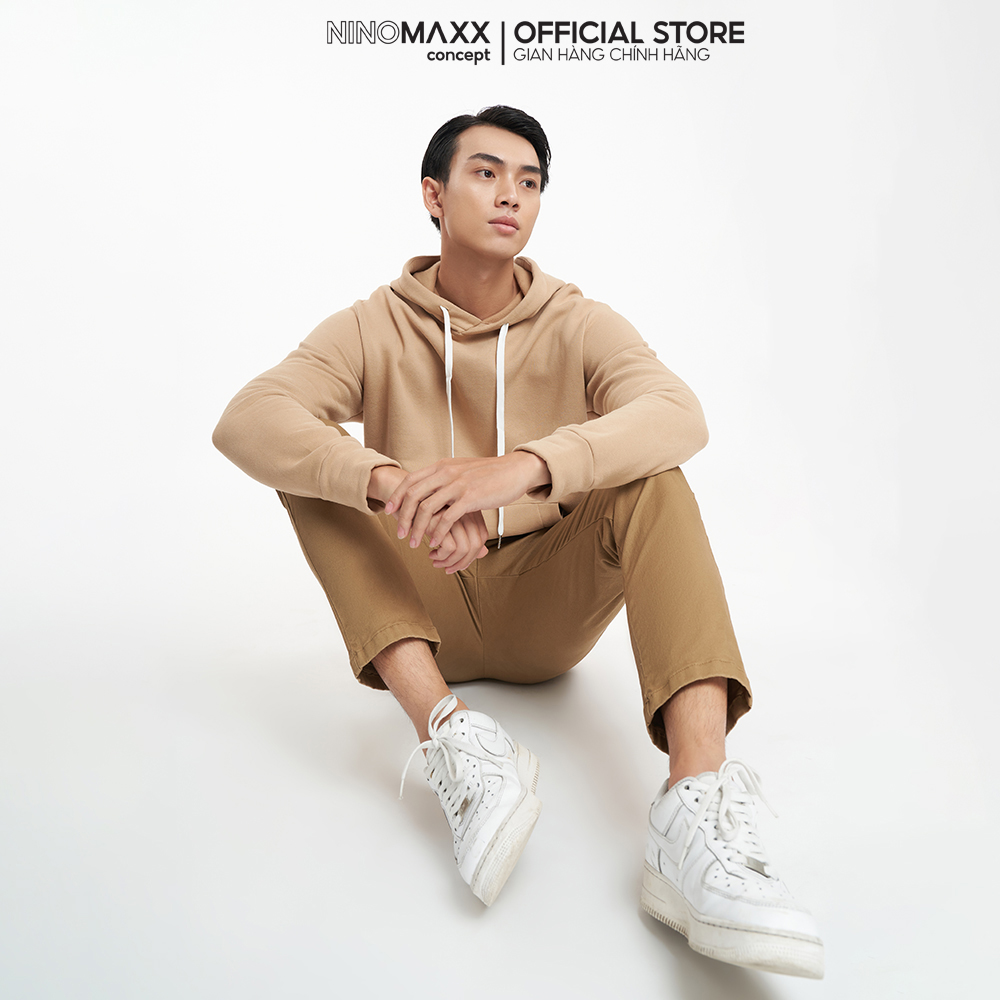 NINOMAXX Áo hoodies Basic Nam chất liệu cotton tay dài 2204006