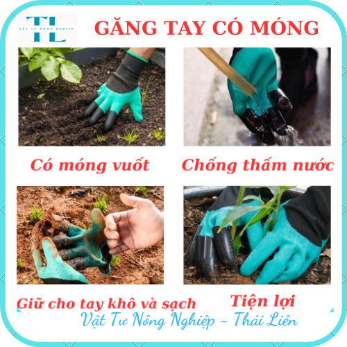 Găng tay làm vườn có móng vuốt chuyên dụng - Độ bền cao, chống thấm nước, dễdàng đào xới đất, Co giãn đàn hồi rất êm ái