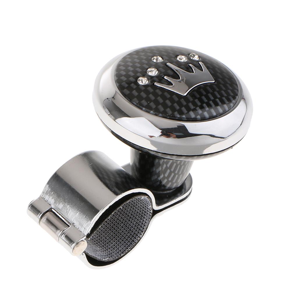 2x Steering Wheel Aid Power Handle Assister Knob for Car Truck Carbon