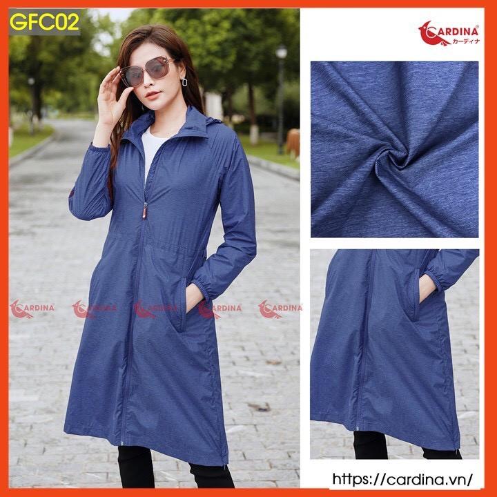 Áo Choàng Gió Nữ Vân Xước, Dáng Dài 2 Lớp Cao Cấp Siêu Phẩm Cản Gió, Chống Thấm Nước, Kèm Đai Thắt Eo tôn dáng