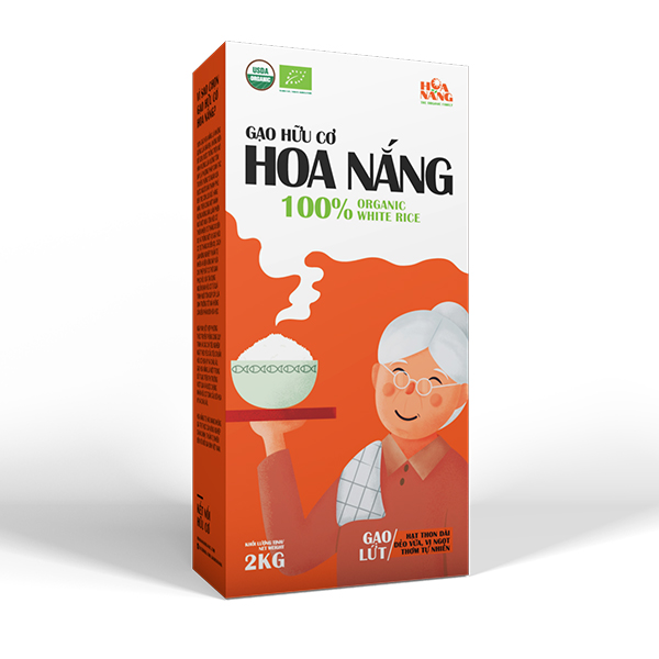 Gạo Lứt Hữu Cơ Hoa Nắng - Hộp 2Kg - Foodmap