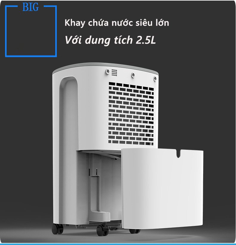 Máy Hút Ẩm Lọc Không Khí DT16C, RULAX12 Dung Tích Hút Ẩm 12L. Công Suất 200W - Hàng Chính Hãng