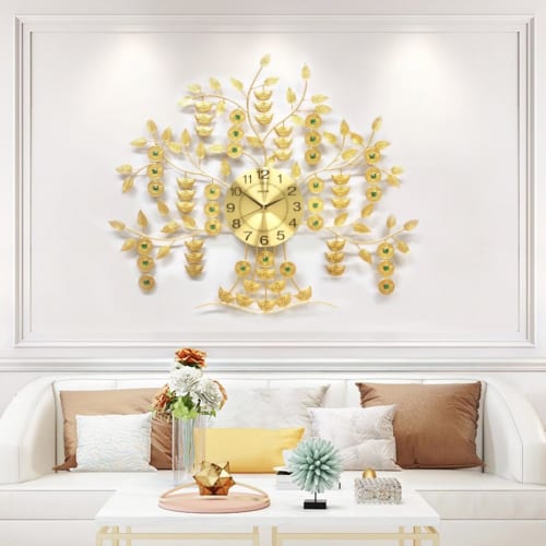Đồng Hồ Treo Tường Trang Trí Kim Trôi Cây Kim Tiền A21 Trang trí nhà cửa