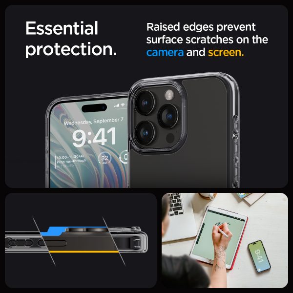 Ốp Lưng Spigen Ultra Hybrid Crystal Dành Cho iPhone 15 Pro/ 15 Pro Max Mỏng Nhẹ Nhưng An Toàn Cho Điện Thoại Hàng Chính Hãng