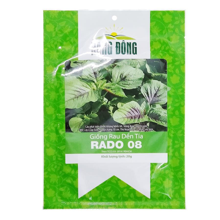 Hạt Giống Rau Dền Tía Rado 08 Gói 20g có viền xoăn màu đỏ, thân mềm, cây cao 20 - 25 cm Dễ dàng chăm sóc và trồng trọt