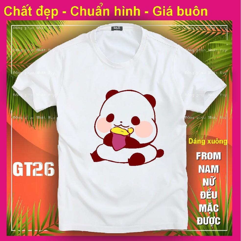 Áo thun gấu trúc đẹp GT24, chất đẹp, bao đổi trả,phông, panda dễ thương kute,icoi gấu trúc chipi