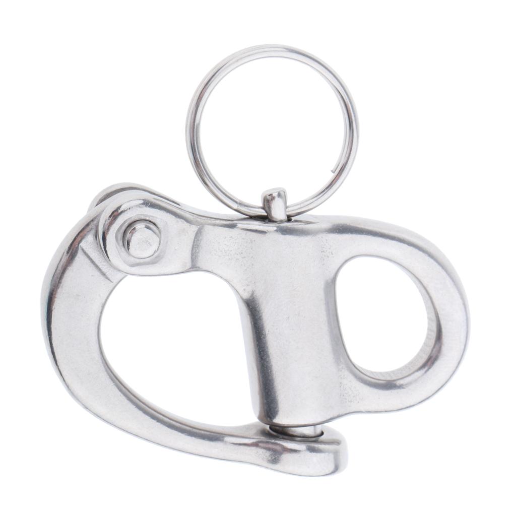 2pcs Stainless Steel Swivel Carabiner Kayak Quick Release Buckle