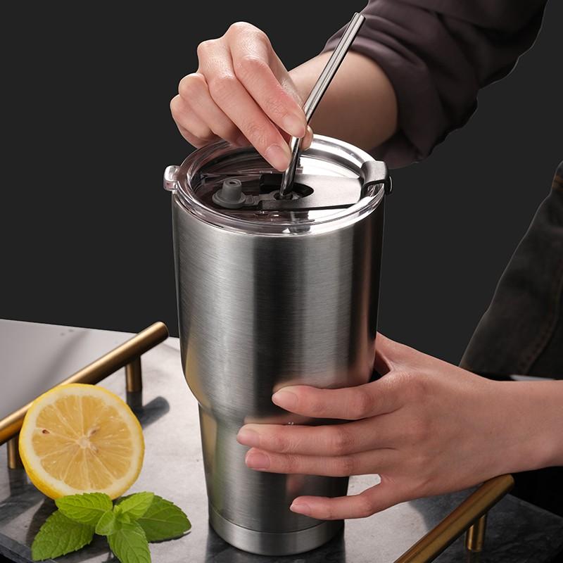 Ly giữ nhiệt Thái Lan 900ml kiểu dáng Ly Yeti màu Bạc Inox 304 giữ nhiệt lên đến 12h