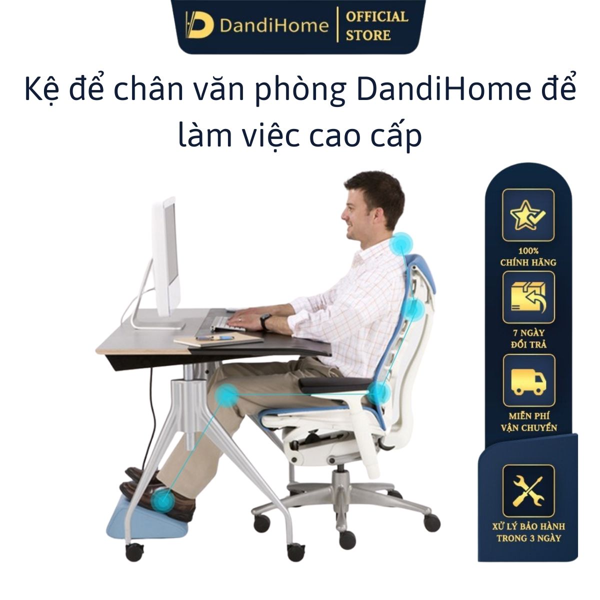 Hình ảnh Kệ để chân ghế văn phòng DandiHome cao cấp