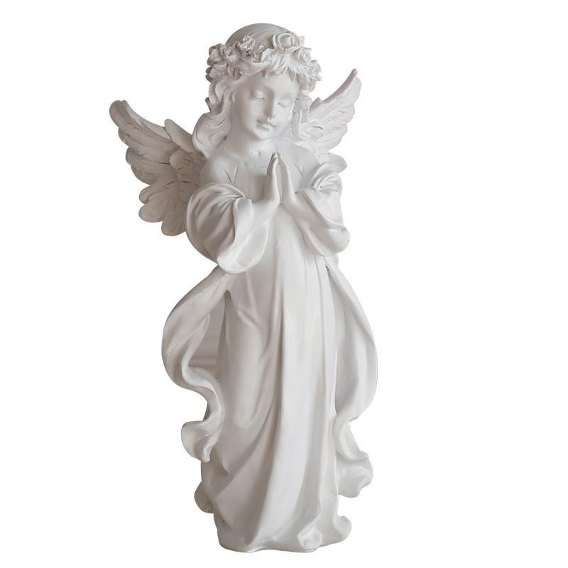 Tượng thiên thần trang trí bằng nhựa- tương thiên sứ tượng cô gái dễ thương RENZO DC01
