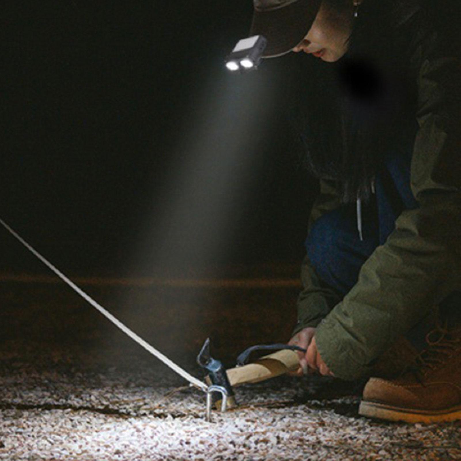 Mini LED Flashlight Body Sensor Lightweight with Head Strap Bright
