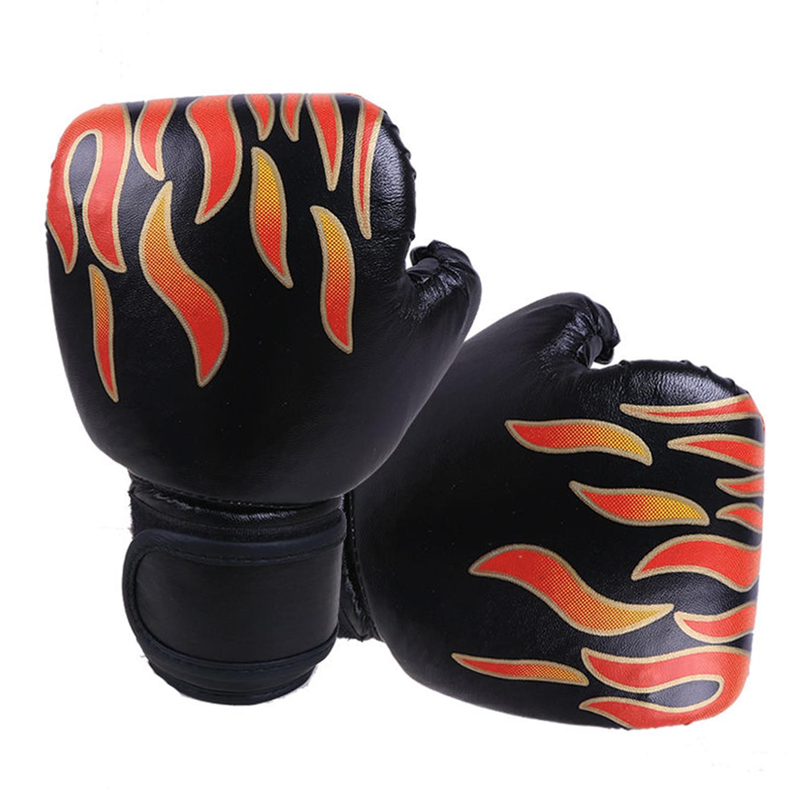 Boxing Gloves Muay Thai Kick Boxing Leather Sparring Heavy Bag Workout MMA Leather Gloves Mitts Work for Men & Women