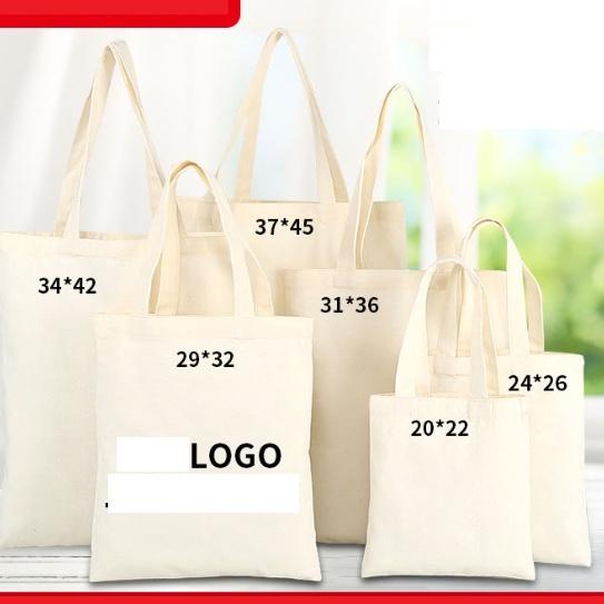 Túi vải canvas nhiều kích thước đeo vai cầm tay Trương Gia Túi Vải - Túi Canvas - Màu Trắng 38cmx45cm