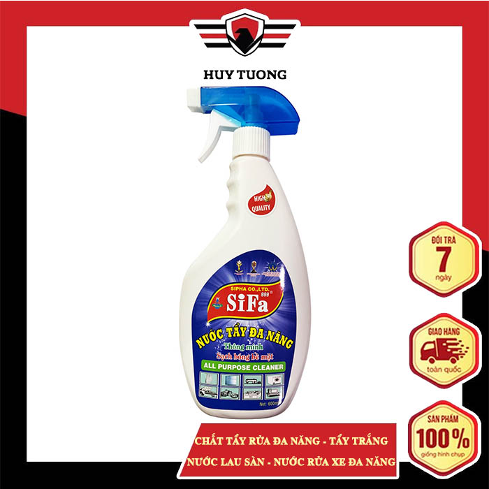 Chất tẩy rửa đa năng - Chất tẩy trắng - Nước lau sàn - Nước rửa xe đa năng Sifa 600ml cao cấp