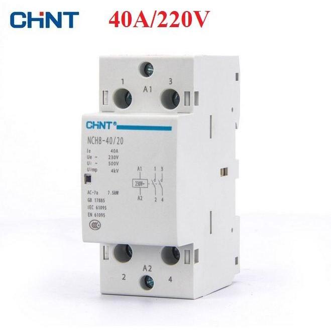 Khởi động từ 1 pha công suất lớn CHINT NCH8 40A/220V (Trắng)