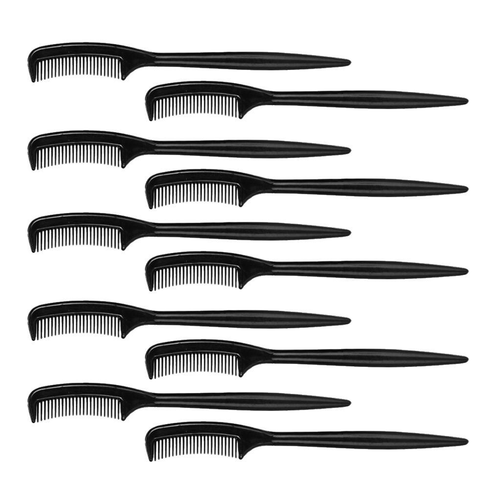 20pcs Plastic Mini Eyelash Shaping Brush Compact Eyebrow Makeup Combs Black