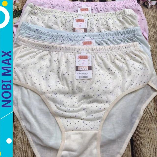 Quần Lót Nữ Cho Người Già Người Béo Mập, quần lót kháng Khuẩn thoáng mát Cạp Cao 60kg -&gt; 90kg - Nobimax TSDL163