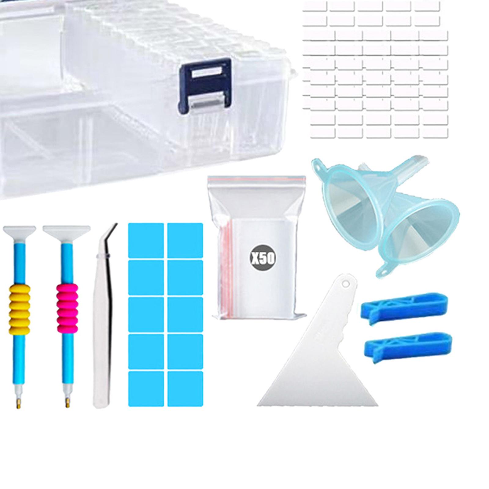 Diamond Painting Tools and Accessories with 44 Slots Diamond Painting Storage Containers Box Case for Adults or Kids, Apply to 5D Diamond Painting