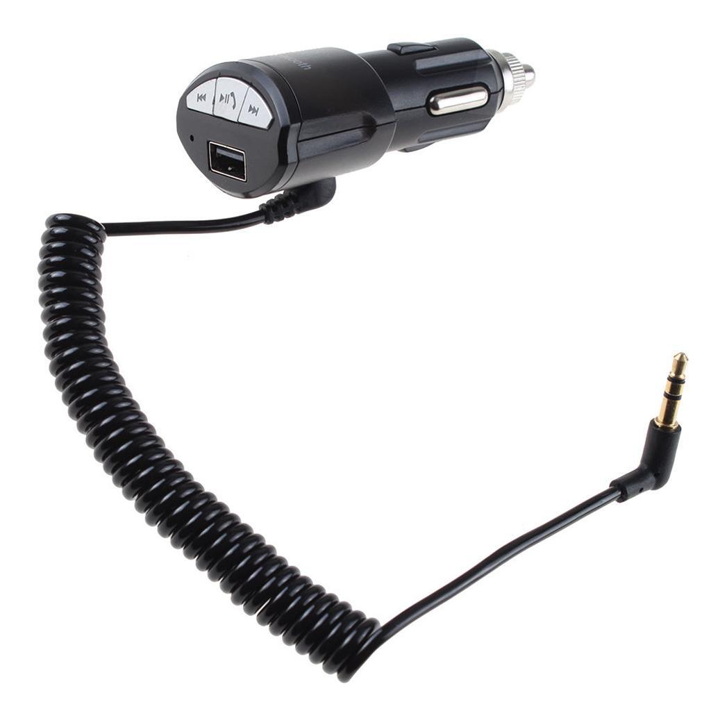 A2DP 3.5mm Car Handsfree Bluetooth AUX Stereo Audio Receiver Adapter Charger