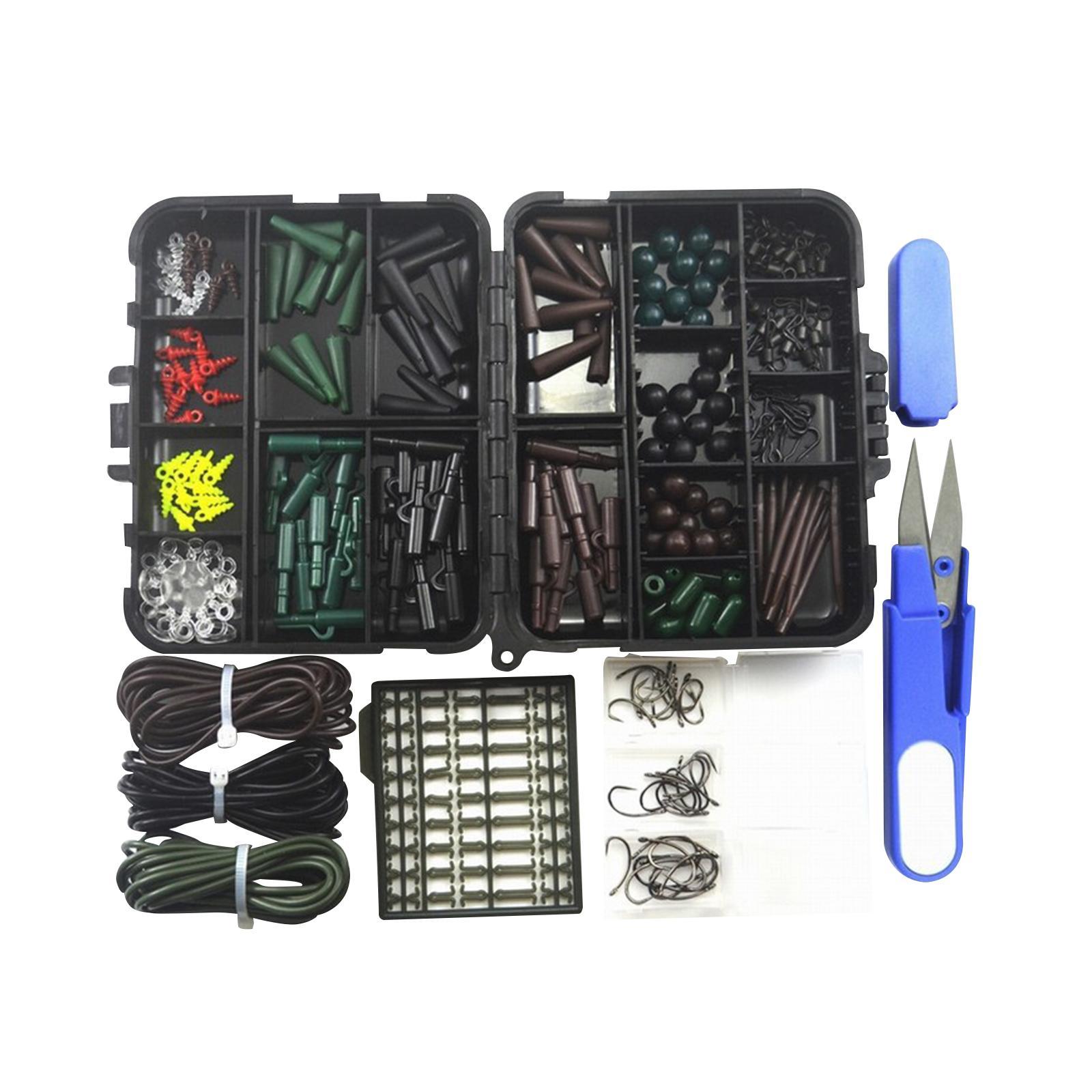 Carp Fishing Tackle Box Carp Fishing Gear Portable Screws Sleeves Beads Carp Fishing Equipment for River Yellow Perch Trout Saltwater