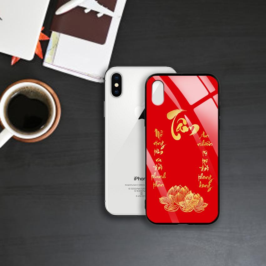 Ốp Lưng Họa Tiết Màu Vàng Ánh Kim cho điện thoại Iphone X / XS - 03005 7999 TAM05 - Tâm thư pháp - Hàng Chính Hãng