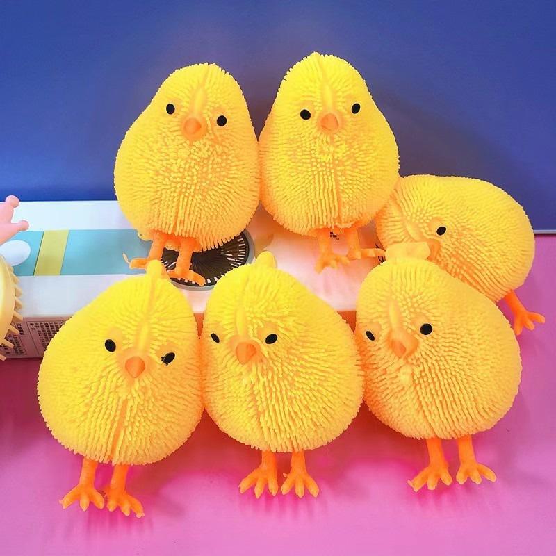 GÀ VÀNG phát sáng đồ chơi squishy bóp tay mềm mịn đàn hồi dễ thương giải tỏa căng thẳng