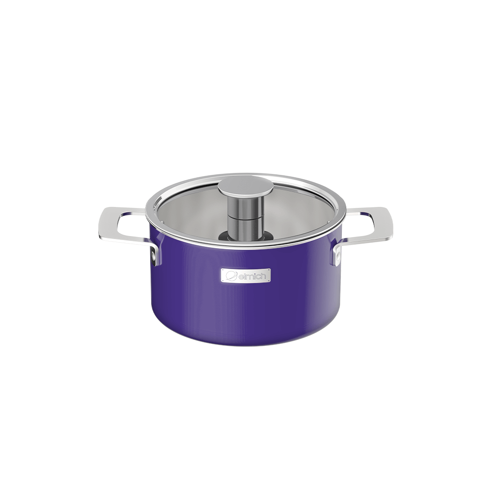 Bộ nồi Inox liền khối Elmich Hera EL-8197 size 18, nồi hấp 22, chảo 26cm