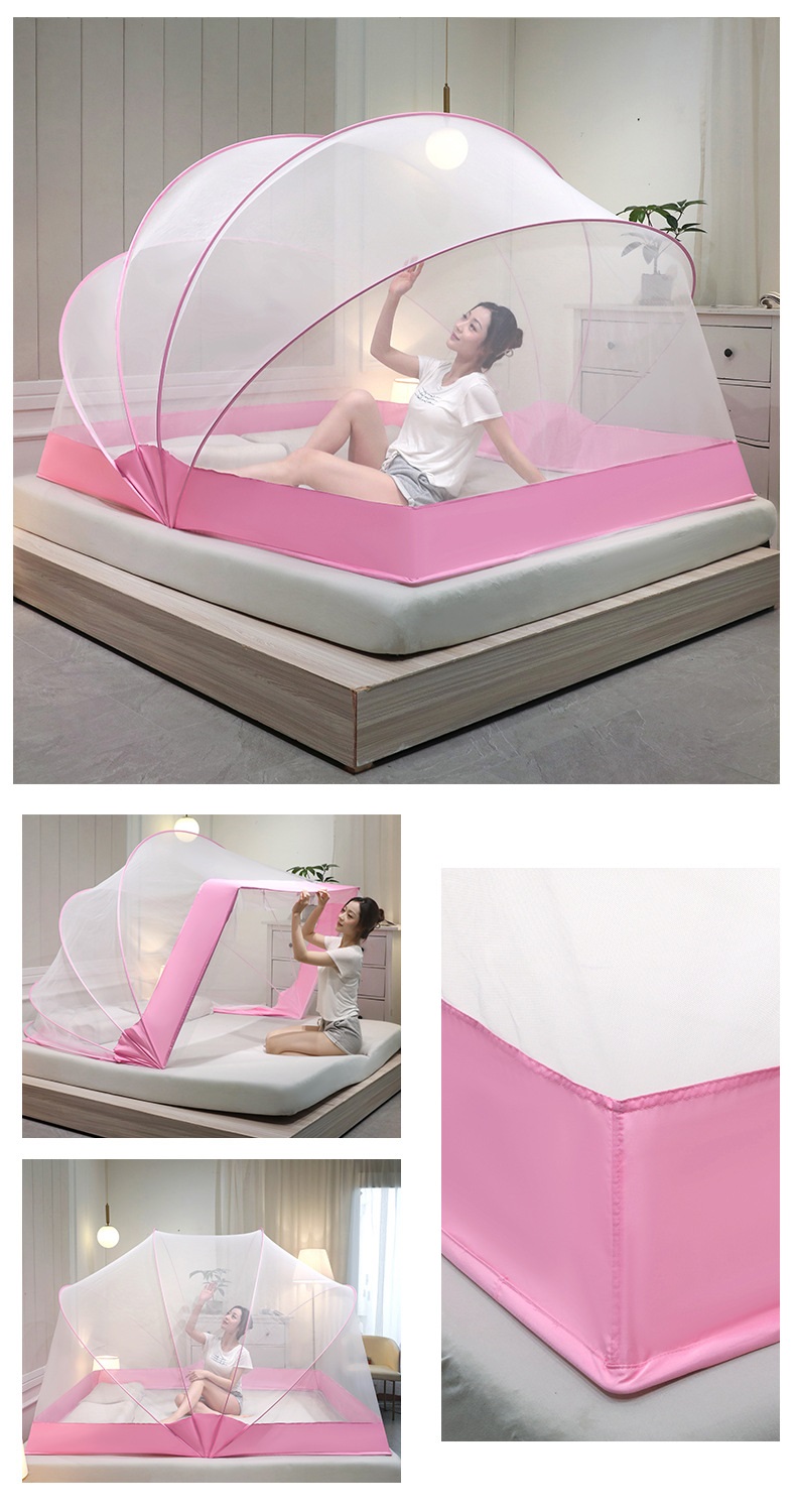 Màn mùng lưới chống muỗi gấp gọn - màn xếp bán nguyệt cao cấp - Màn xếp thông minh gấp gọn Size 1m6 / 1m8 / 2m2