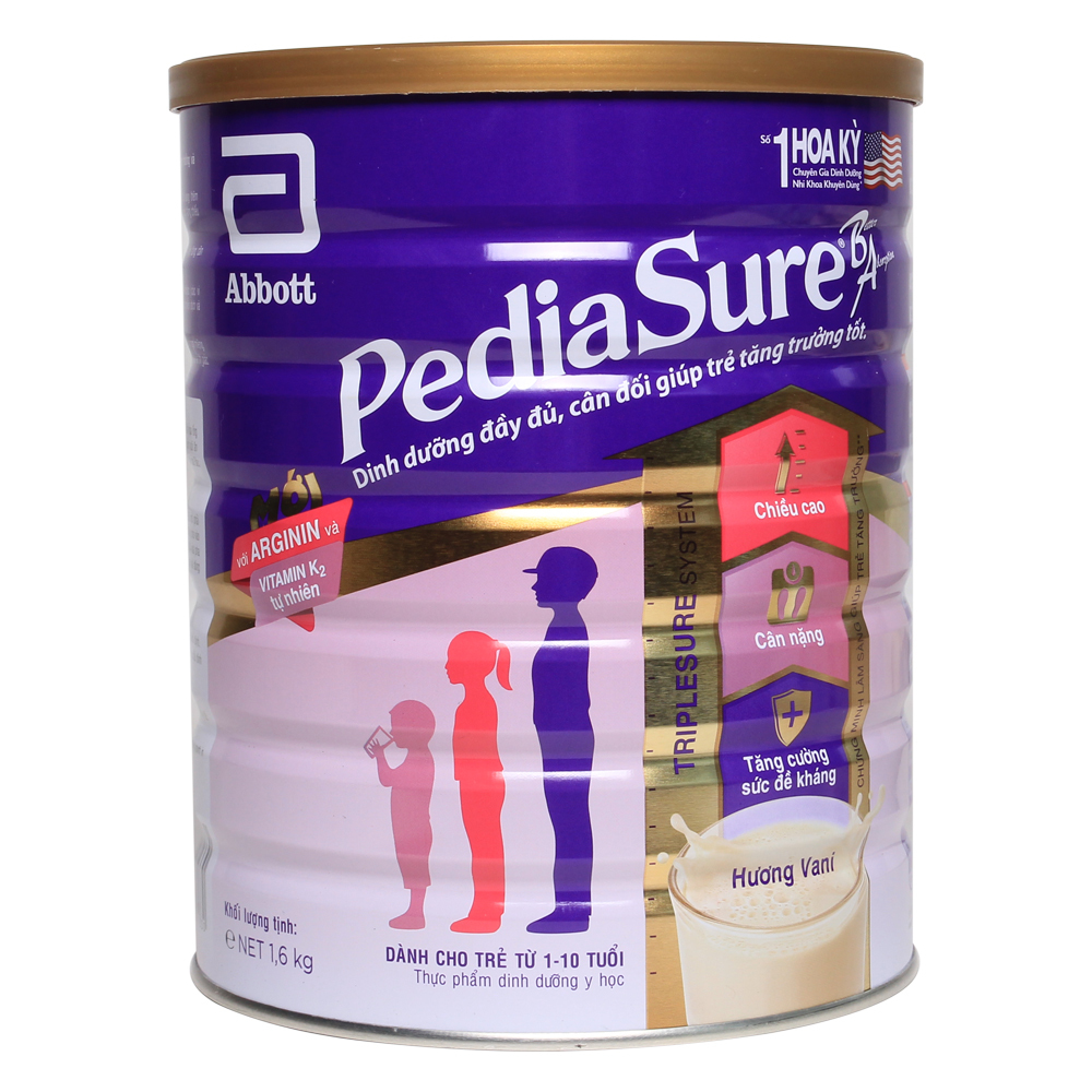 Sữa PediaSure BA 1600g vị vani cho bé 1-10 tuổi