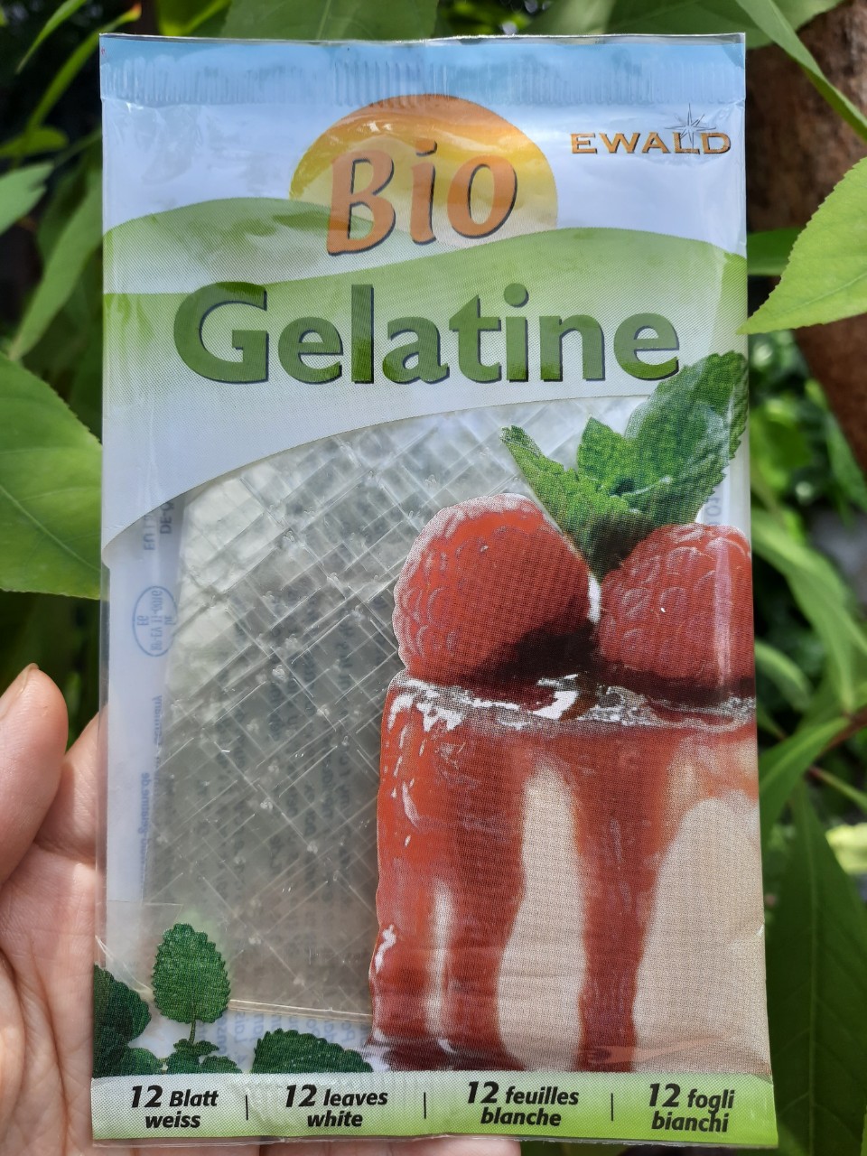 Gelatin hữu cơ ( dạng lá ) 20gr