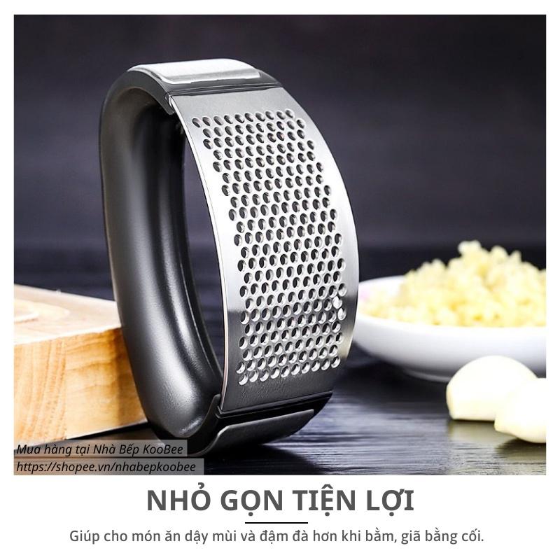 Dụng cụ nghiền tỏi cầm tay Inox cao cấp - Dụng cụ dập ép tỏi bằng tay thông minh KooBee